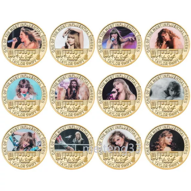 Taylor Swift Gold Coin Signed SingerBlonde Girl Beautiful Mega Star Music Pop UK