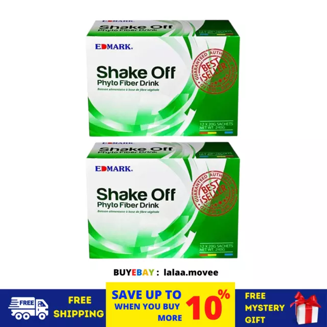 2 cajas Shake Off Phyto Fiber Pandan Flavor de Edmark 1 caja (12 sobres)...