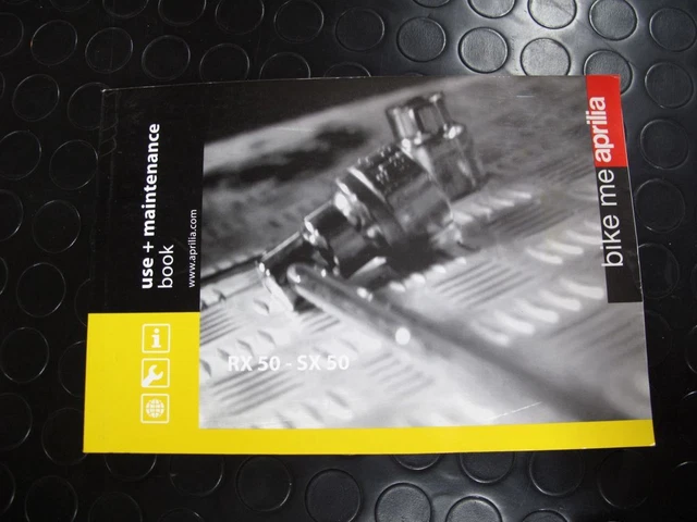Aprilia Rx-Sx 50 2007 Onwner's Manual Libretto Uso Manutenzione Use Maintenance