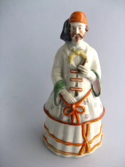 Staffordshire figural pottery tobacco box Omar Pasha  a/f