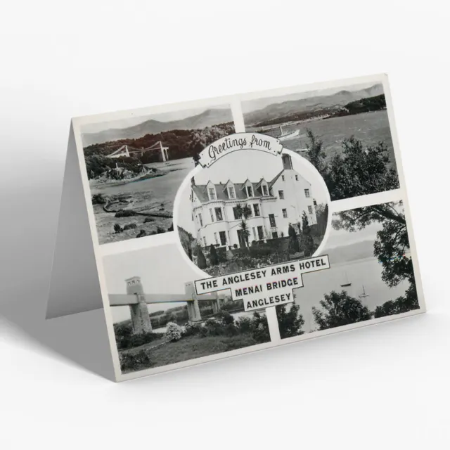GREETING CARD - Vintage Wales - The Anglesey Arms Hotel, Menai Bridge