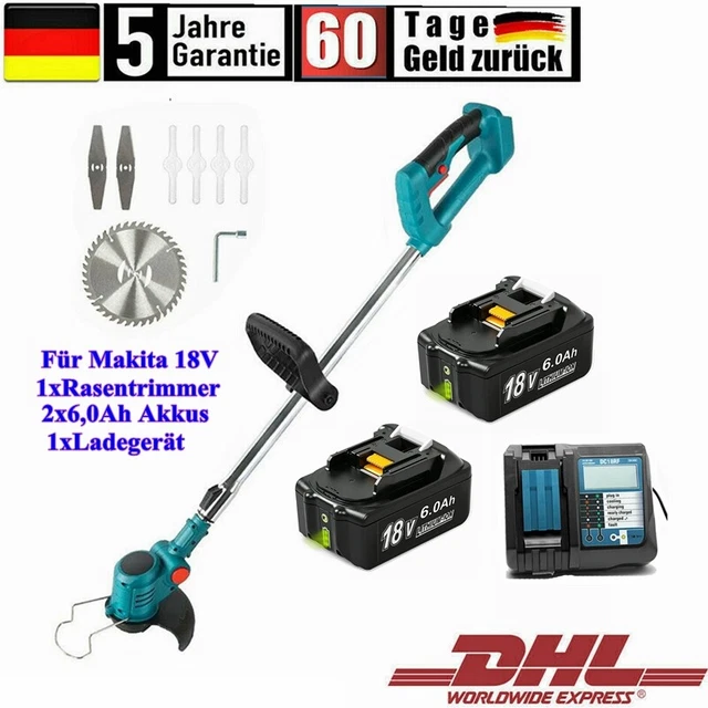FÜR MAKITA DUR181Z 18V LiIon Akku Rasentrimmer Garten Trimmer+Akkus