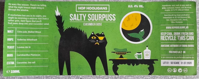 Beer label - cat