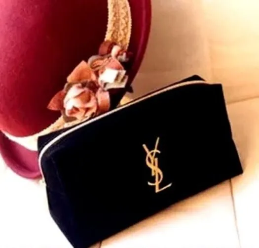 Yves Saint Laurent YSL Black Makeup Trousse Bag Small ♡FREE POST♡