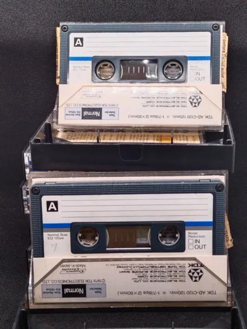 Cassette audio TDK AD C 120 d'occasion 6 pièces enregistrées en blanc