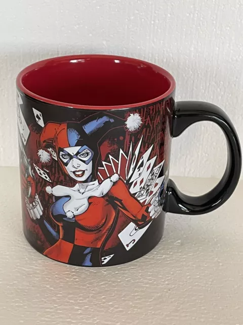 DC Comics Harley Quinn 20 oz Red Black Coffee Mug Cup Tea Merch Cosplay Large