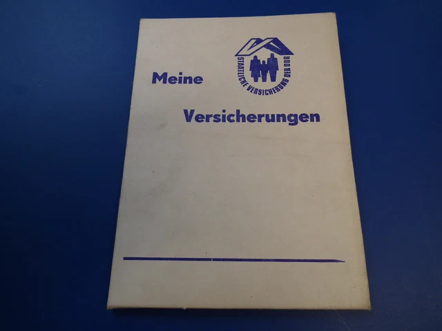 STAATLICHE VERSICHERUNG DER DDR originale Mappe UnterlagenMeine