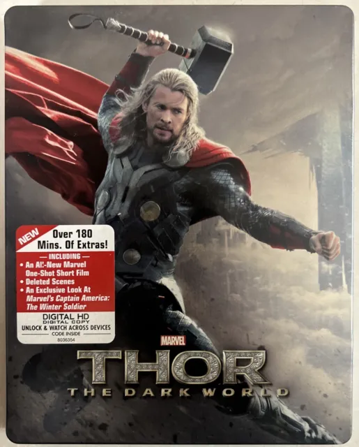 Marvel Thor: The Dark World - Steelbook 3D, Blu-ray, 2014, 2 Disc