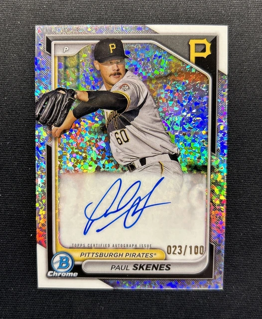 PAUL SKENES 2024 Bowman Chrome Mini Diamond Refractor Prospect Auto