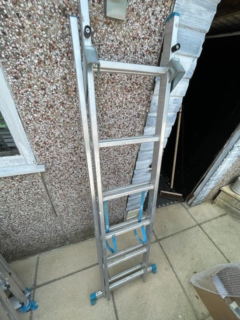 Mac Allister 2 Section 3 Way Aluminium Combination Ladder FOR SALE ...