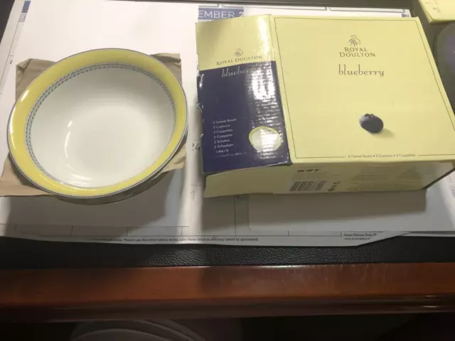Royal Doulton Cereal Bowls set of 2 Blueberry (Boxed New)