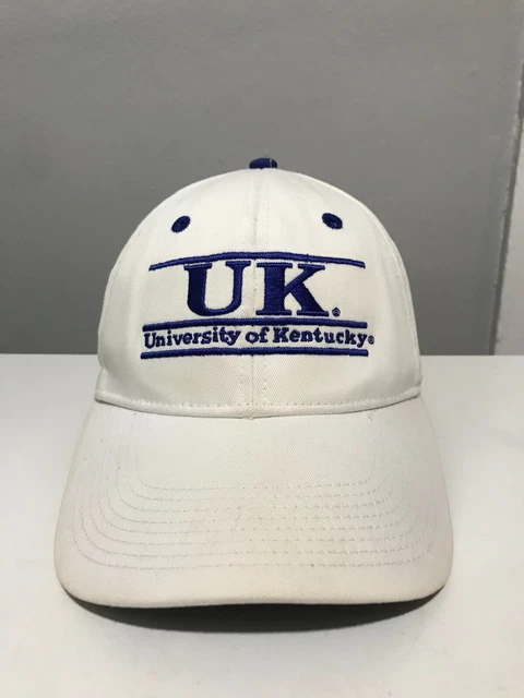 Vtg University of Kentucky Wildcats Hat The Game Script Logo Snapback 90s White