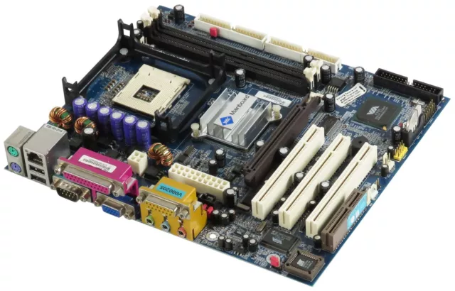 FIC P4MA Pro PGA478 2x DDR AGP 3x PCI Cnr Matx Motherboard