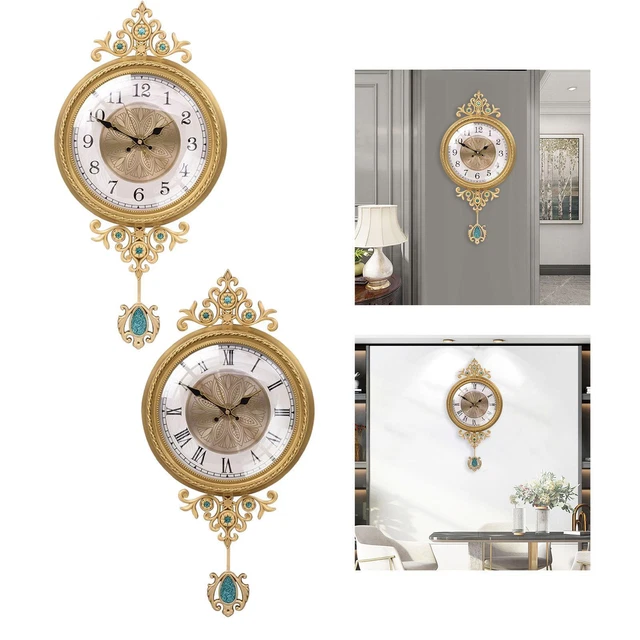 Horloge murale, non tic montre lumière luxe créatif art décoratif horloge
