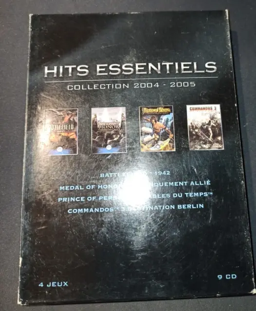Rare Coffret 9 Jeux Pc Hits Essentiels Collection 2004/2005 Complets En Boite !