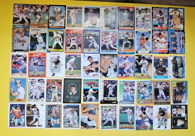 Lot Of (50) Different Cal Ripken Jr Baseball Cards Orioles Free Shipping ⚾️⚾️⚾️
