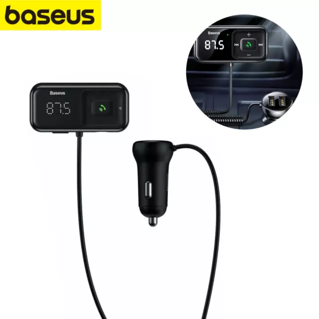 Baseus Kabelloser Bluetooth-FM-Transmitter mit Ladegerät Baseus – Schwarz