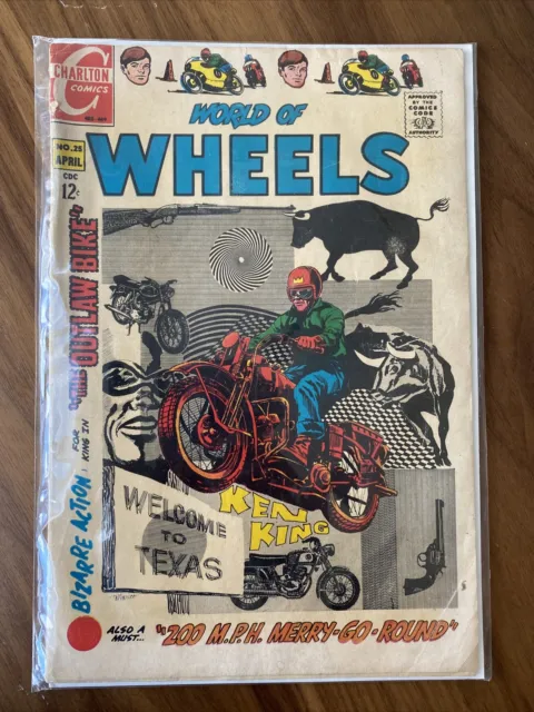 World of Wheels #25 Charlton Comics Silver Age Cycles Hot Rods Racing