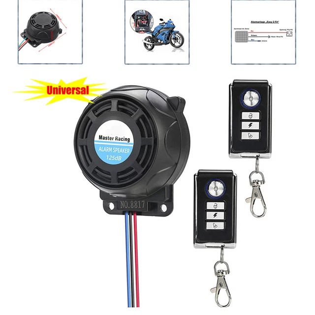 12v Remote Control For Motorcycle Scooter Car Anti Theft Security Alarm System