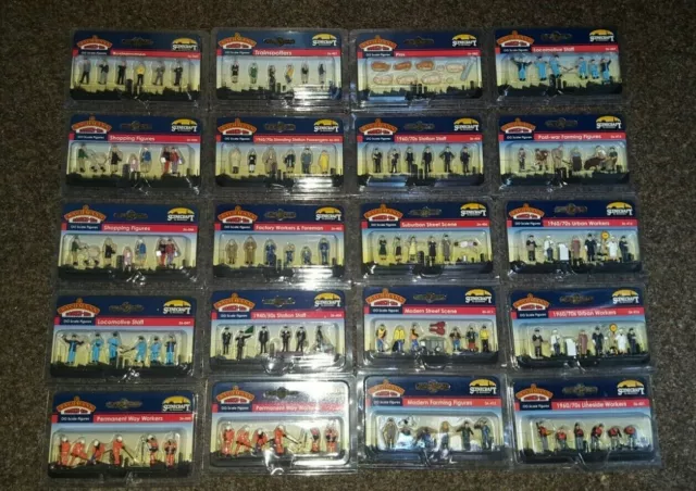 OO gauge Bachmann Scenecraft People Men Women Children workers figures scenery