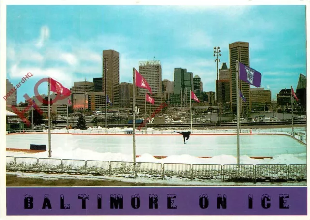 Picture Postcard, Baltimore, on Ice, Inner Harbor Ice Rink