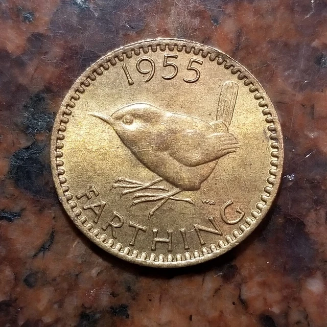1955 Great Britain Farthing Coin - Au - #B1948