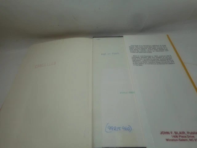 Joshua Lee With Their Ears Pricked Forward Tales of Mules I've Known JH/C 1981 6