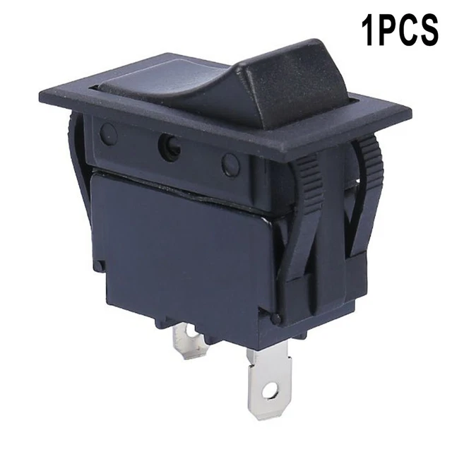 Interrupteur à Bascule DPST 4 Bornes On/Off – 20A/125V 22A/250V – Pour Bateau, Camping-car, Appareils électriques – Noir