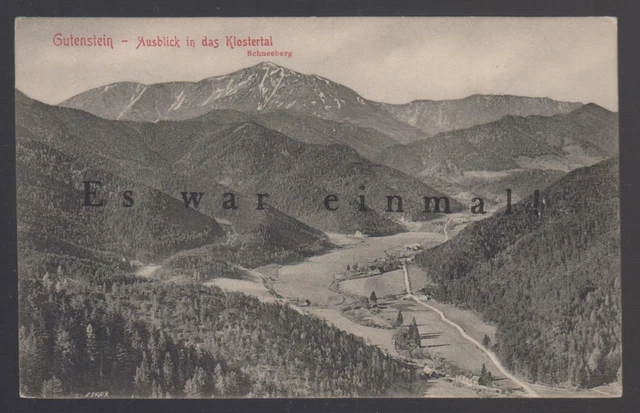 0318V AK Ansichtskarte Gutenstein Ausblick in  Klostertal Schneeberg   von 1906