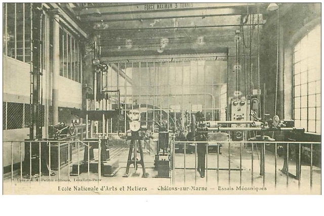 51 . n° 41442 . chalons sur marne.ecole arts et metiers.essais mecaniques.etat