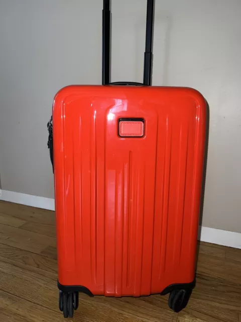 Tumi Red V4 International Expandable 4 Wheeled Carry On Luggage