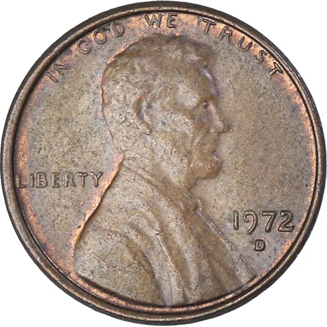 [#1183132] Coin, United States, Lincoln Cent, Cent, 1972, U.S. Mint, Denver, EF(