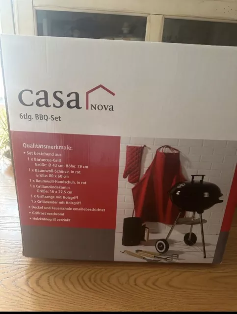 BBQ Casa Rund Holzkohle Grill Barbecue NEU OVP