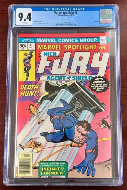 Marvel Spotlight #31 CGC 9.4 WP 1976 Howard Chaykin Cover & Art / Nick Fury App