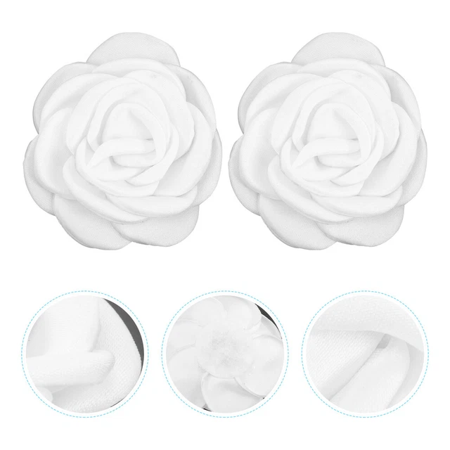 Zapato de tela flores clips hágalo usted mismo zapatos de camelia clip flores elegante