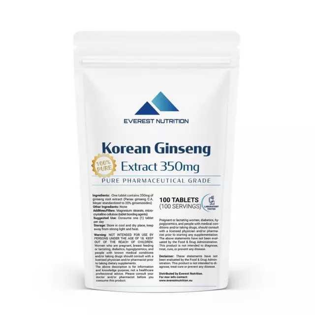 ESTRATTO DI RADICE DI GINSENG COREANO COMPRESSE 350mg 50mg GINSENOSIDES