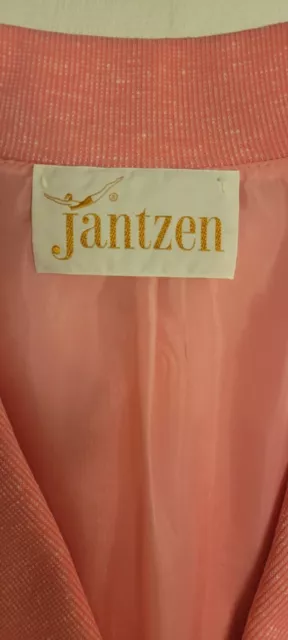 Vintage Jantzen 70's Pink 4 Piece Suit Blazer Shirt Pants Skirt Size 18 16 3
