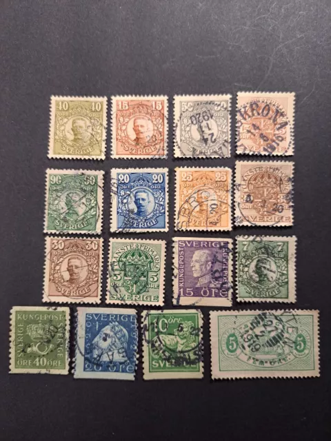 Briefmarken ( 16 Stck. )Schweden Lot Set Konvolut 