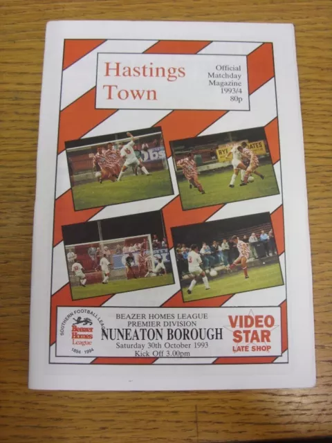 30/10/1993 Hastings Town v Nuneaton Borough  . Thank you for viewing this item,