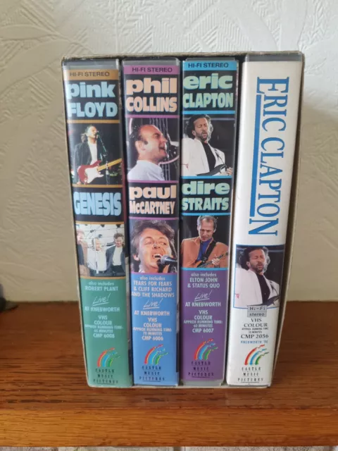 VHS Box Set  Knebworth Live Pink Floyd Genesis Clapton Dire Straits McCartney