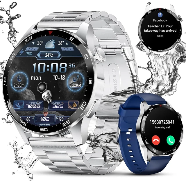 Homm Smartwatch 1,43 Pollici HD Con Risposta Chiamate, 100+ Sport, Cardiofrequenzimetro, Per IOS Android