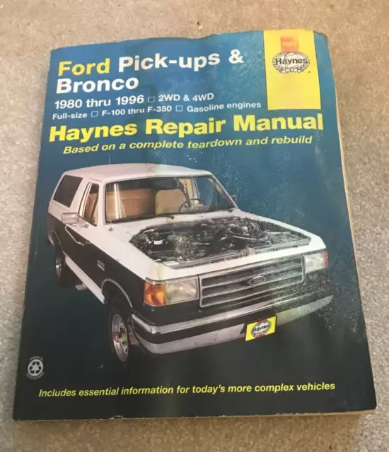 Haynes Ford Pick-ups & Bronco 1980-1996 Full Size Service Repair Manual #36058