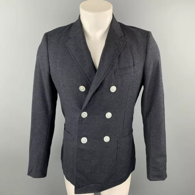 BAND OF OUTSIDERS Size 36 Charcoal Wool Double Breasted Sport Coat