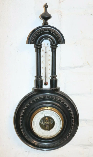 Exclusive Wetterstation Barometer , reich beschnitzt Höhe 40cm  /=257