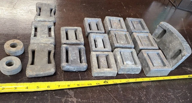 Lot of Vtg SCUBA Diving Weight Lead Weights for Divers belt  56 Lbs