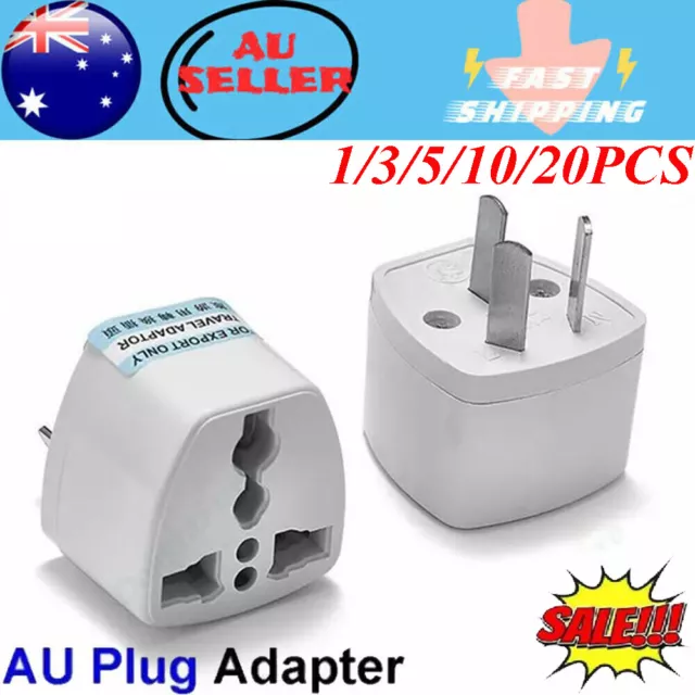 1-20Pc US UK EU Universal to AU Australia AC Power Adapter Plug Travel Converter