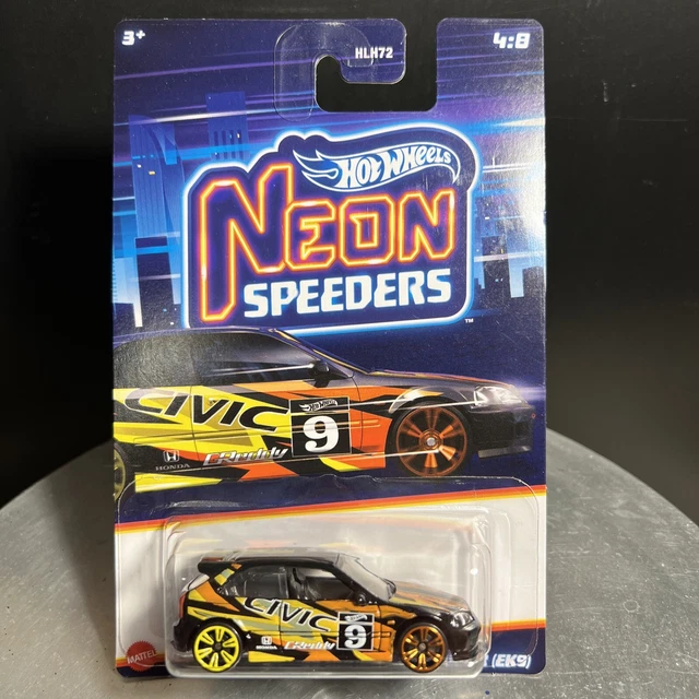 Hot Wheels ’99 Honda Civic Type R (EK9) – Neon Speeders | 1:64 Maßstab | Sammlerstück, Spielzeugauto
