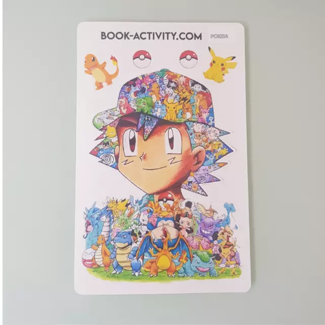 Stickers autocollant Masha Pokemon, super prix planche de 11/17 cm