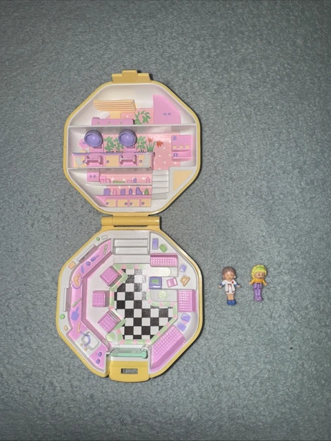 Salon De Coiffure Polly Pocket Bluebird 1990 - Avec 3 Figurines