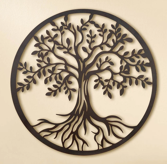 Casablanca Dekoobjekt Wandrelief Baum des Lebens dunkelbraun Wanddeko 67116
